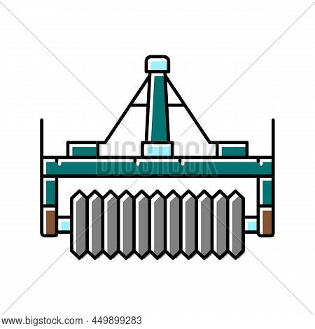Cultipacker Farm Equipment Color Icon Vector. Cultipacker Farm Equipment Sign. Isolated Symbol Illus