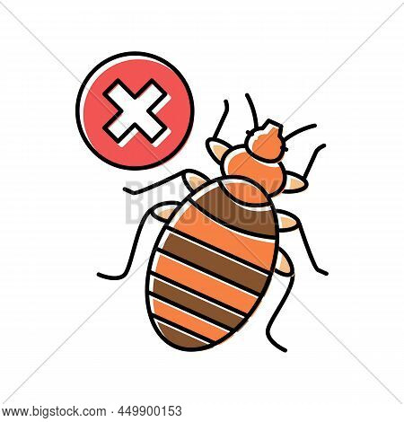 Bed Bug Treatment Color Icon Vector. Bed Bug Treatment Sign. Isolated Symbol Illustration