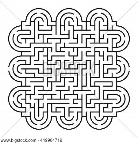 Abstract Maze / Labyrinth With Entry And Exit. Vector Labyrinth 304.