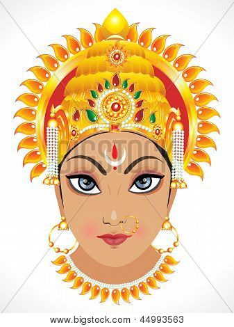 Astratto dea Durga viso