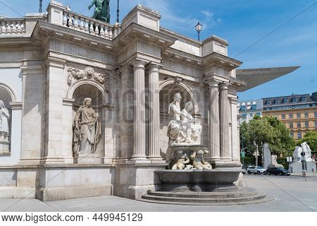 The Albrechtsbrunnen Is A Fountain On The Lower Level Of The Albertina Museum. The Fountain Is Named
