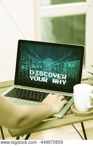 Text Showing Inspiration Discover Your Why. Conceptual Photo Knowing The Reason And Purpose Of One S
