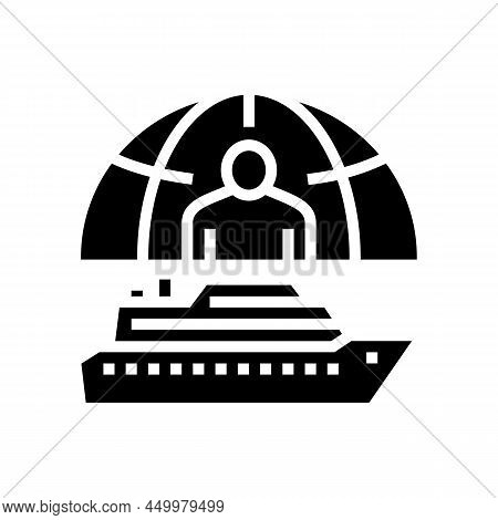Singles Cruise Glyph Icon Vector. Singles Cruise Sign. Isolated Contour Symbol Black Illustration