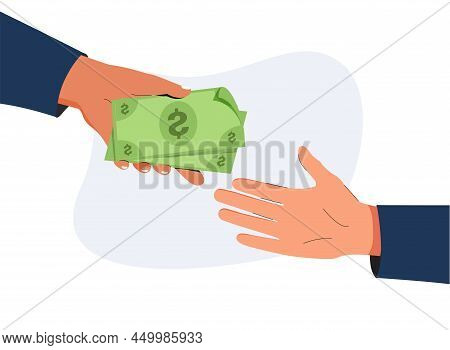 Borrow Money From Friend, Debt And Loan, Incentive Or Bonus Payment, Credit Or Lending Concept, Busi