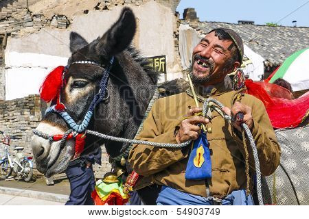 Laughing Man With Old Pipe