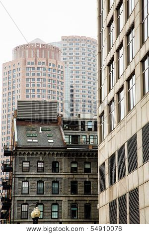 Old And Modern Boston Buildings