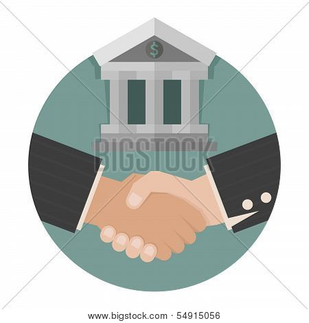 Two business man shakehand