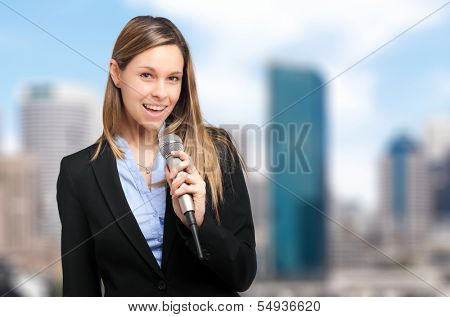 Beautiful newsreader 