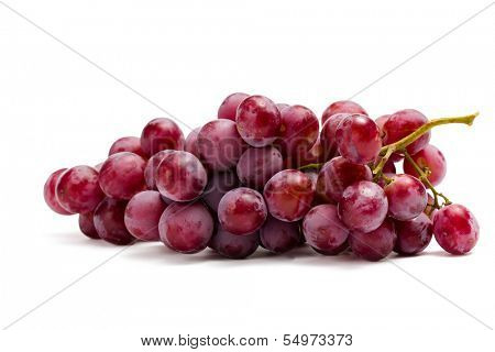 Close up of bunch of grape, isolated on white. Concept of healthy eating and dieting lifestyle