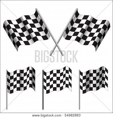 Checkered Flags (racing). Vector