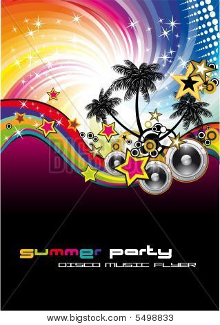 Sfondo di disco Dance con colori a contrasto elevato