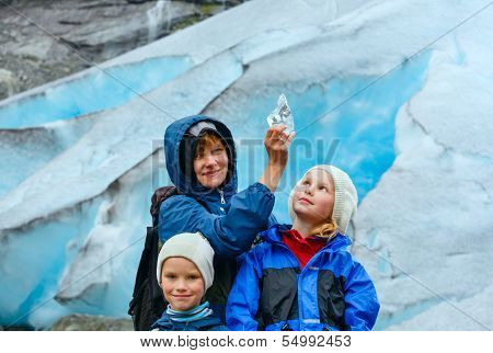 Family Near Nigardsbreen Glacier (norway)