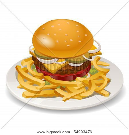 Burger With Fries
