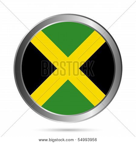 Jamaica Flag Button.