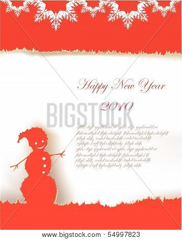 Christmas background with ripped paper design