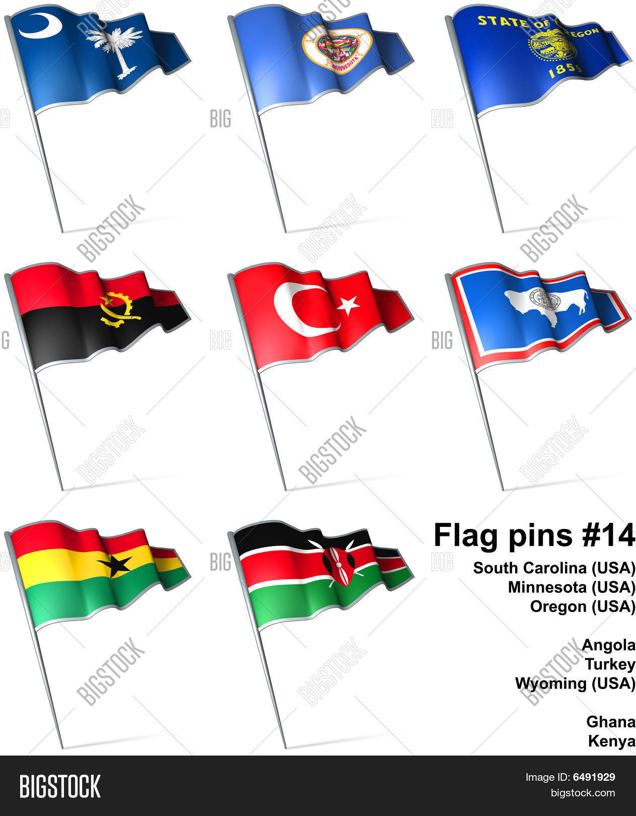 Flag Pins Image & Photo (Free Trial) | Bigstock