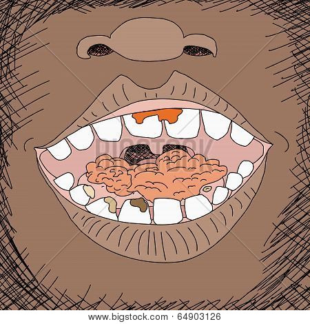 Open Mouth With Food