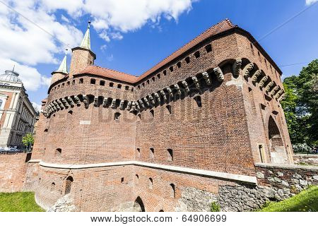 Cracow Barbican - Medieval Fortifcation At City Walls, Poland