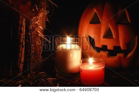 Jack o'Lantern and Candles