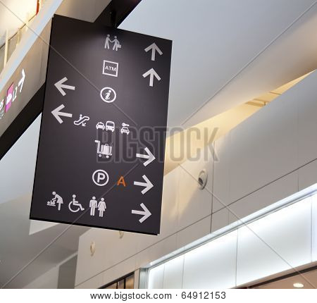 Airport signboard