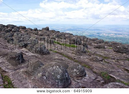 Laan Hin Pum Viewpoint At Phu Hin Rong Kla National Park, Phitsanulok, Thailand.