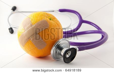 Bandaged Orange with Stethescope