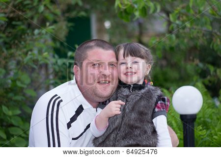 Happy Dad And Daughter