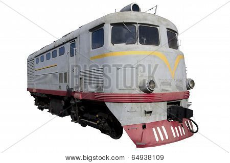 Gray Diesel Locomotive
