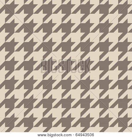 Houndstooth seamless vector pastel brown pattern or tile background.