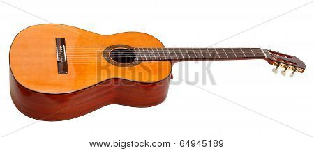 Side View Of Classical Acoustic Guitar