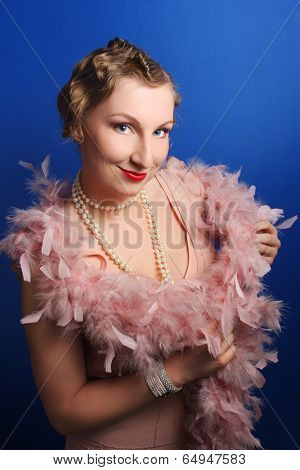 Portrait of an tractive elegant young woman.