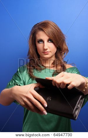 Portrait of an tractive elegant young woman.