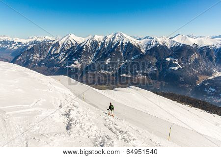 Cableway And Chairlift In Ski Resort Bad Gastein In Mountains, Austria. Austrian Alps - Nature And S