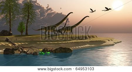 Mamenchisaurus Dinosaur Morning