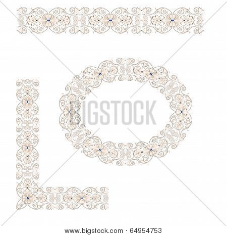Pattern in antique byzantian style, circle