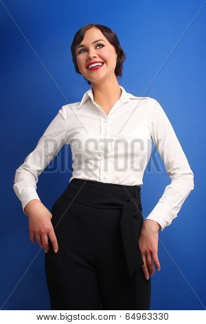 Portrait of an tractive elegant young woman.