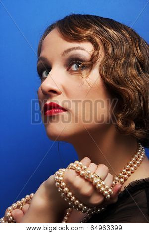Portrait of an tractive elegant young woman.