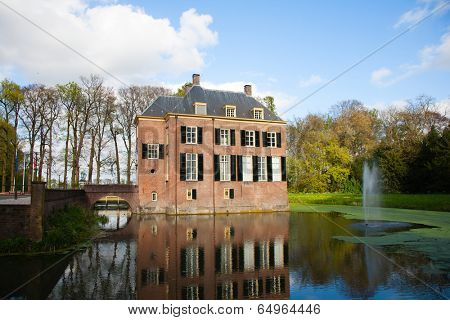 Neerijnen Castle in the village Neerijnen, the Betuwe, the Netherlands 