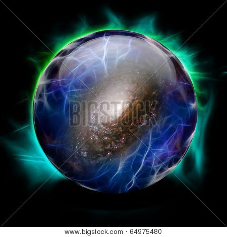 Crystal Ball Shows Galaxy