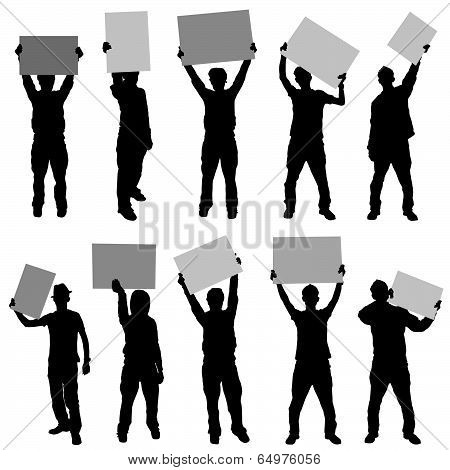 Vector Set Of 300 Very Detailed People Silhouettes