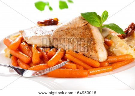 Cooked Meat With Carrots
