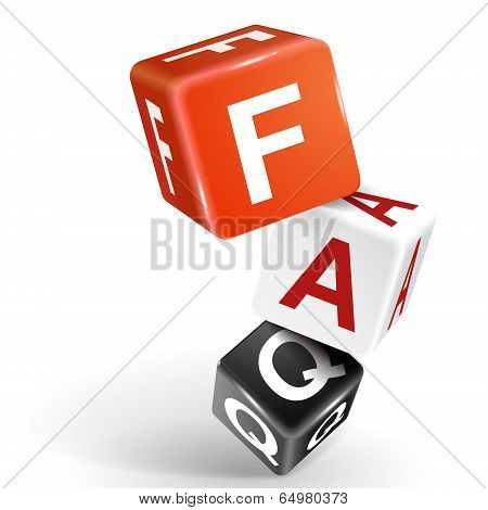 3D Dice Illustration With Word Faq