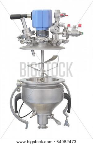 Equipment of a chemical laboratory isolated under the white background