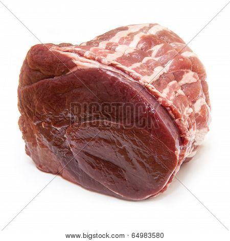Haunch Of Venison Isolated On A White Background.