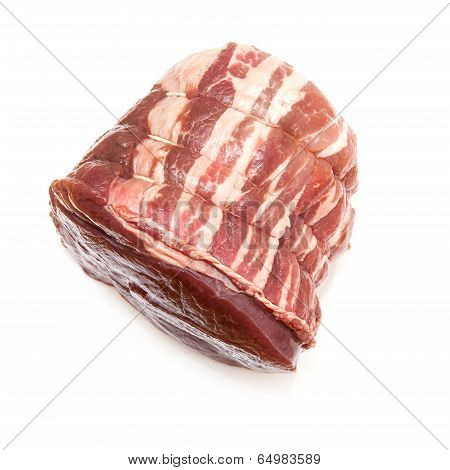 Haunch Of Venison Isolated On A White Background.