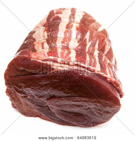 Haunch Of Venison Isolated On A White Background.