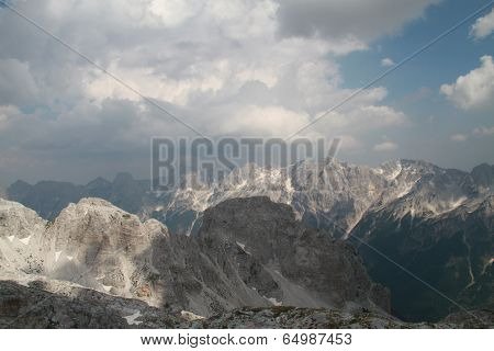 Wild mountain and clouds in Jezerce, North Albania