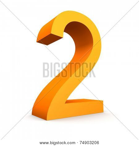 Collection of orange numbers on a white background