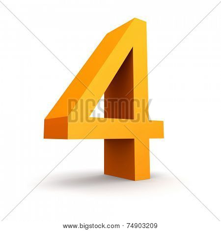 Collection of orange numbers on a white background