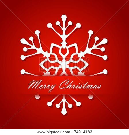 Christmas. Holiday New Year card white snowflakes